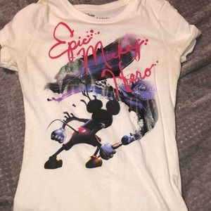 Disney Epic Mickey Hero Short Sleeve White T-Shirt